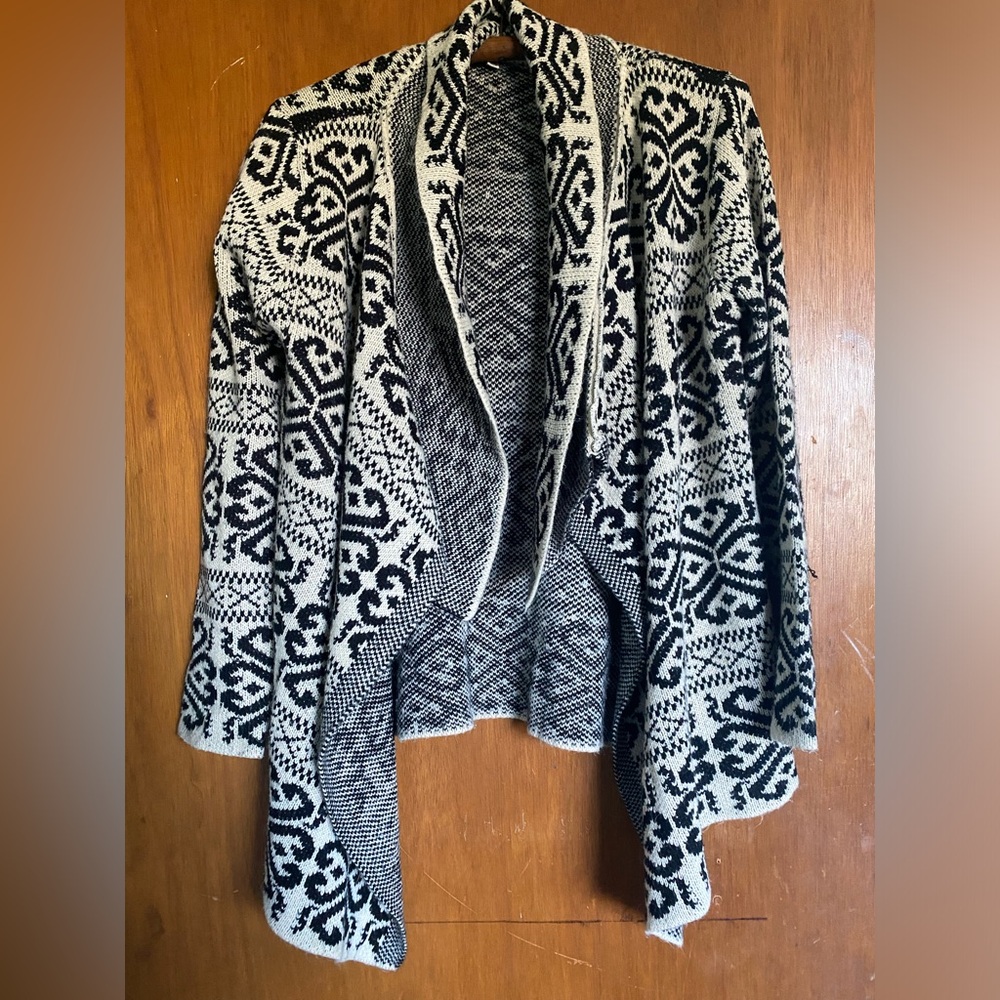 Beautiful tribal style wrap sweater